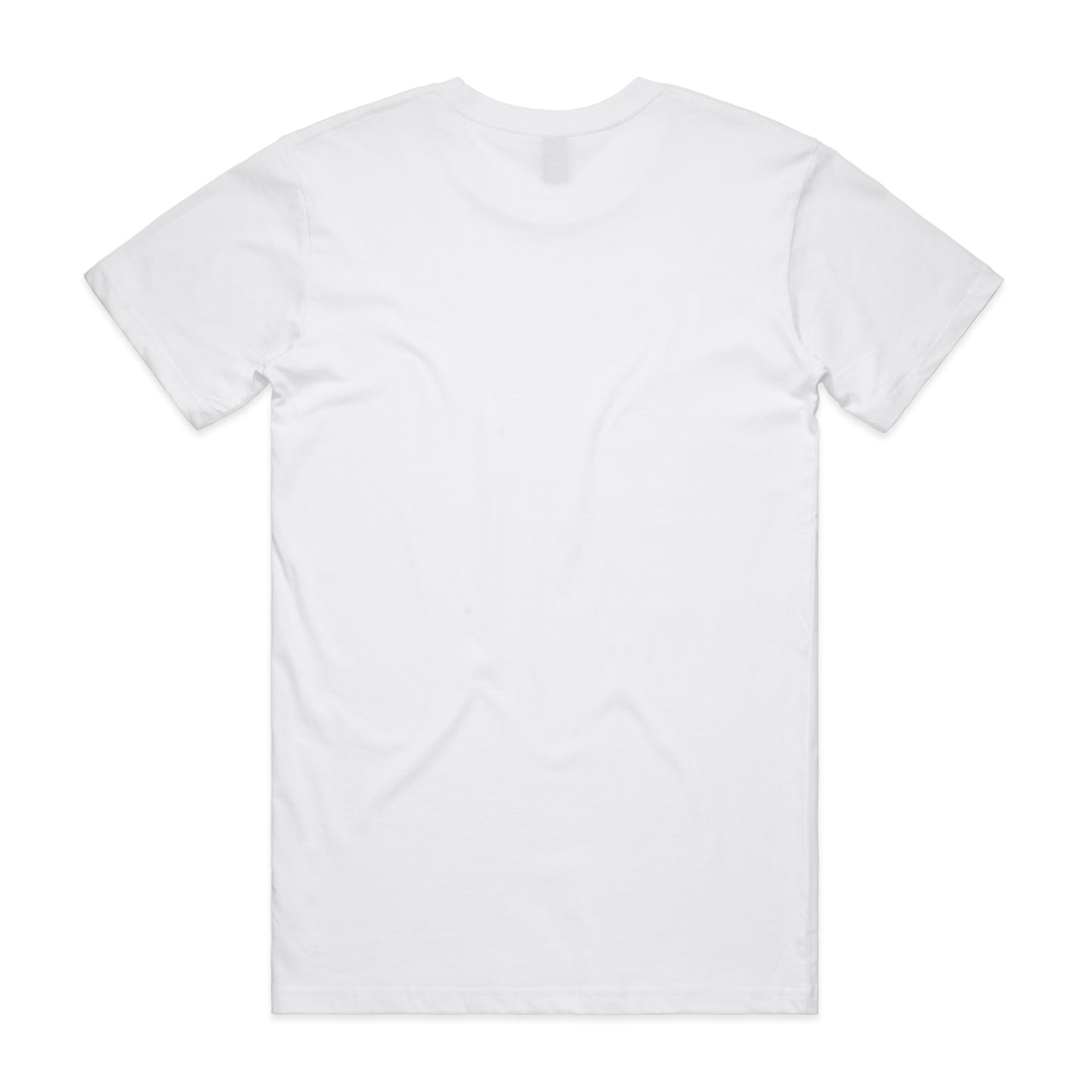 White crew neck tee back