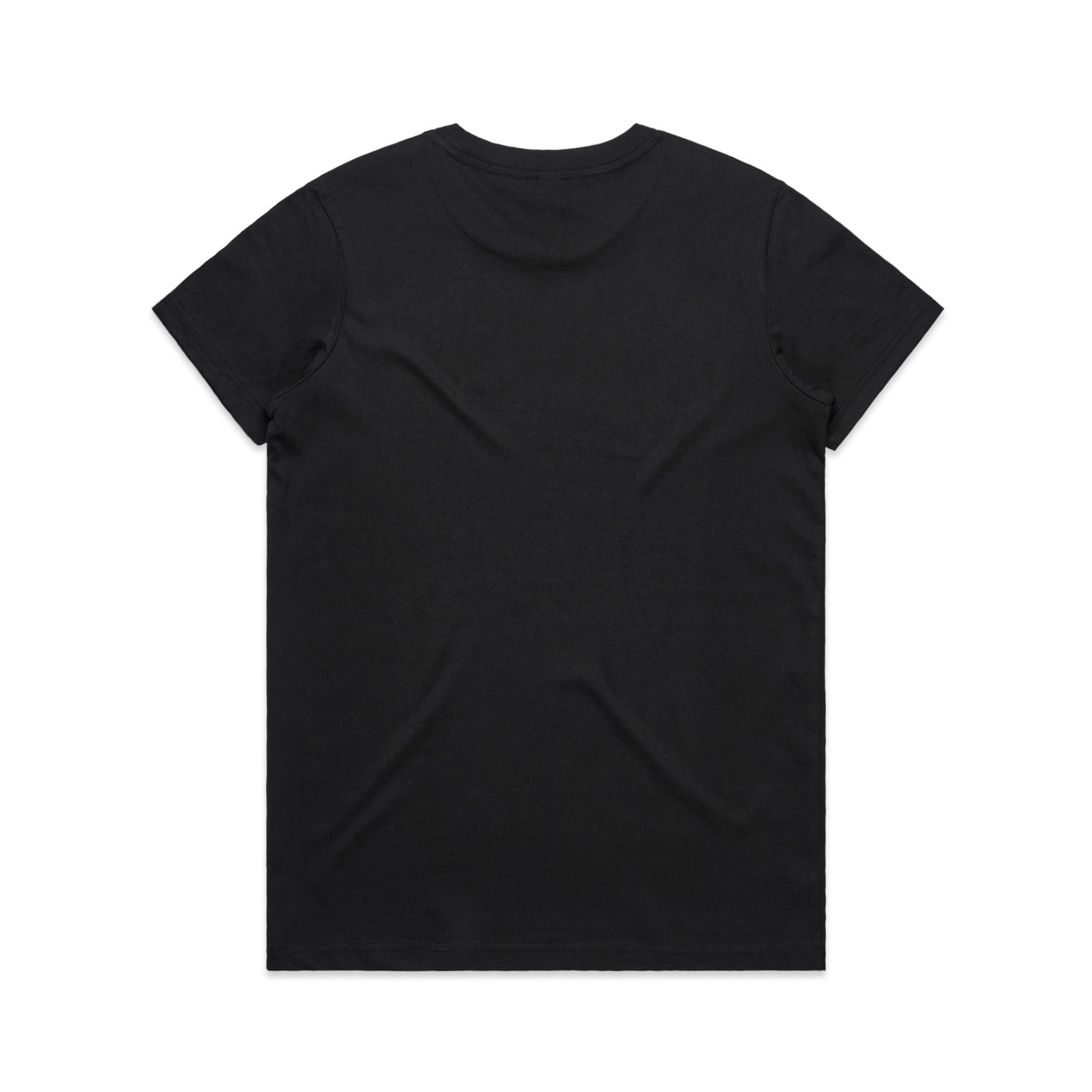 Black crew neck tee back