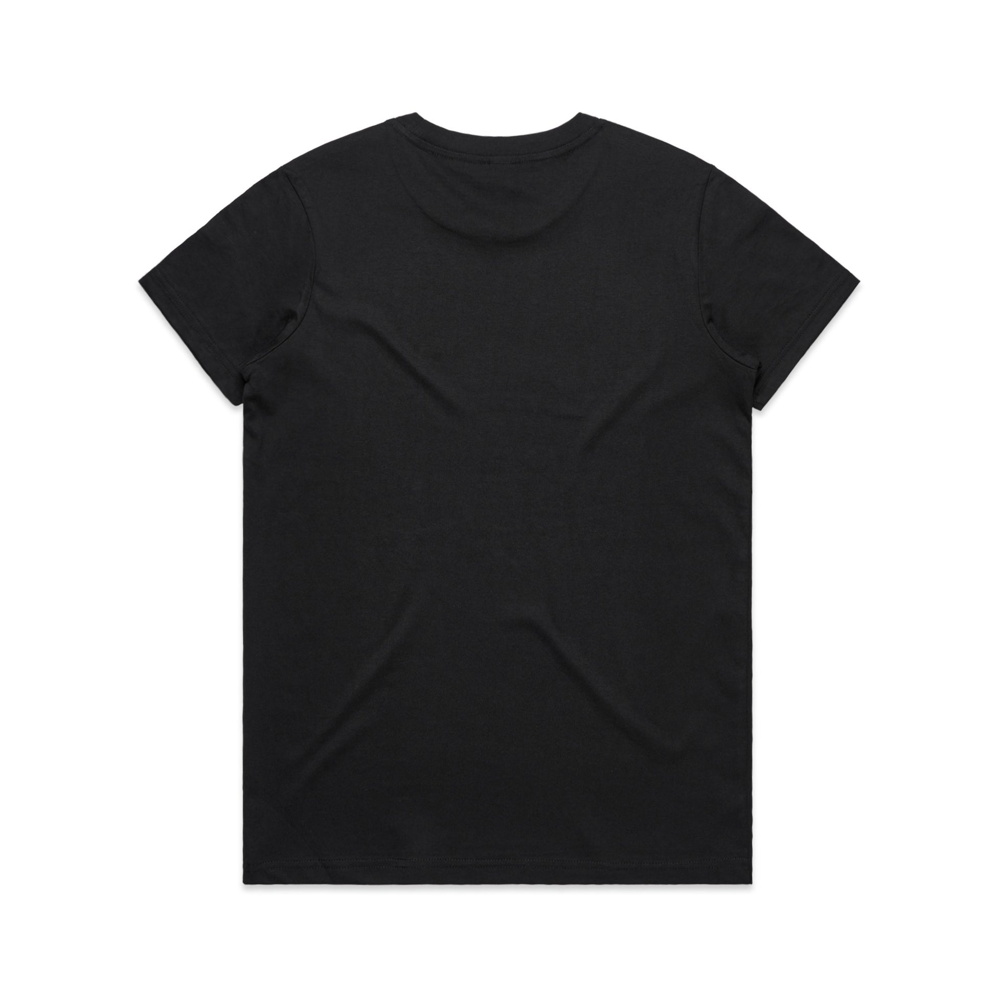 Black crew neck tee back