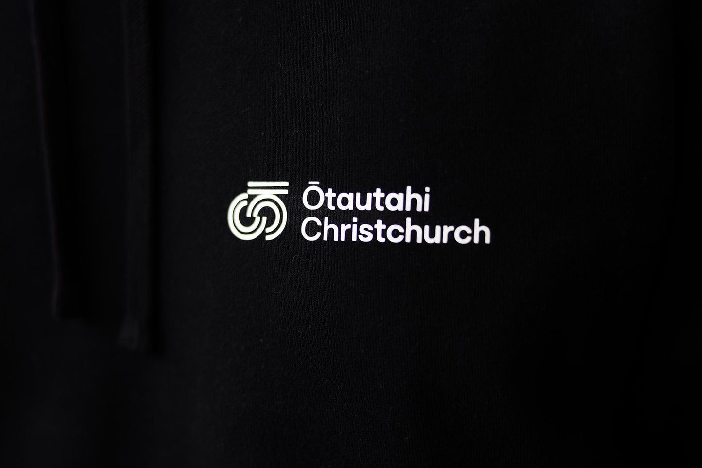 Logo of Ōtautahi Christchurch on a black background