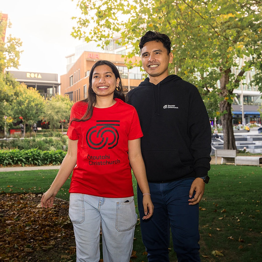 Women's Tee – Red with Black print