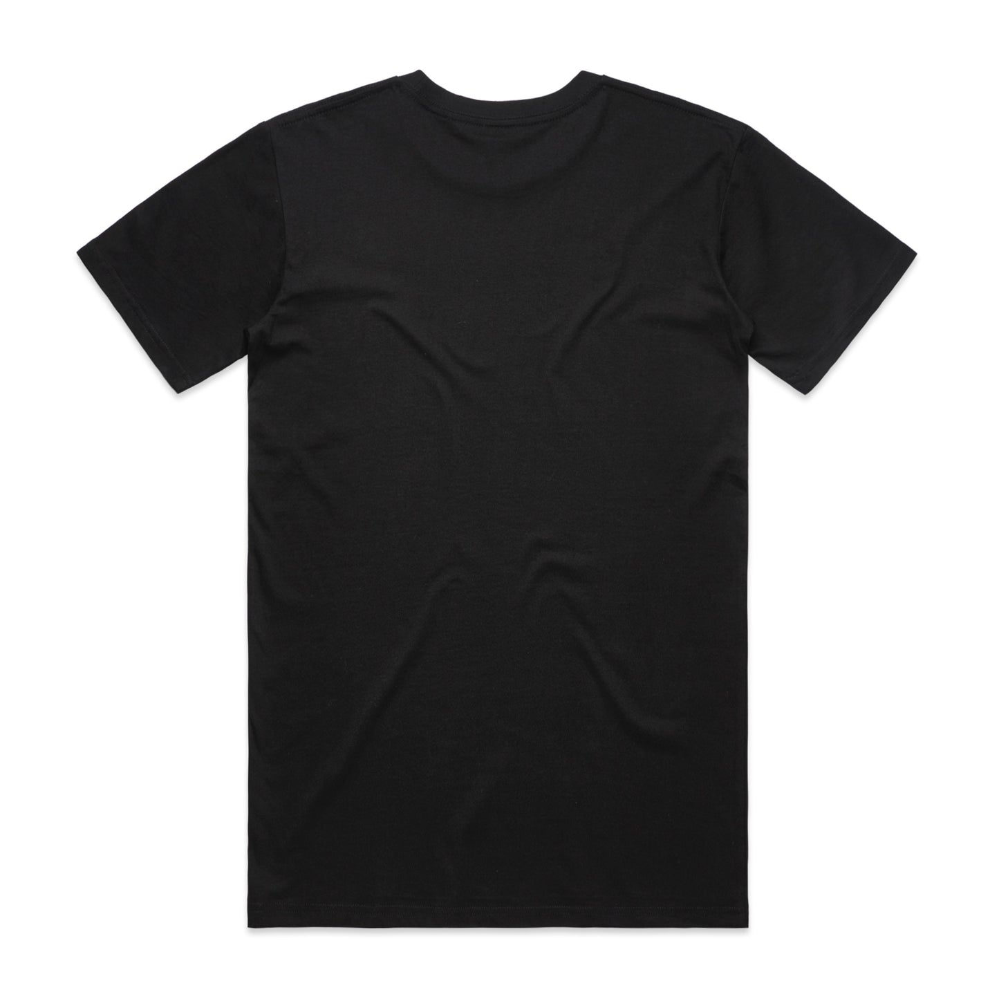 Black crew neck tee - black