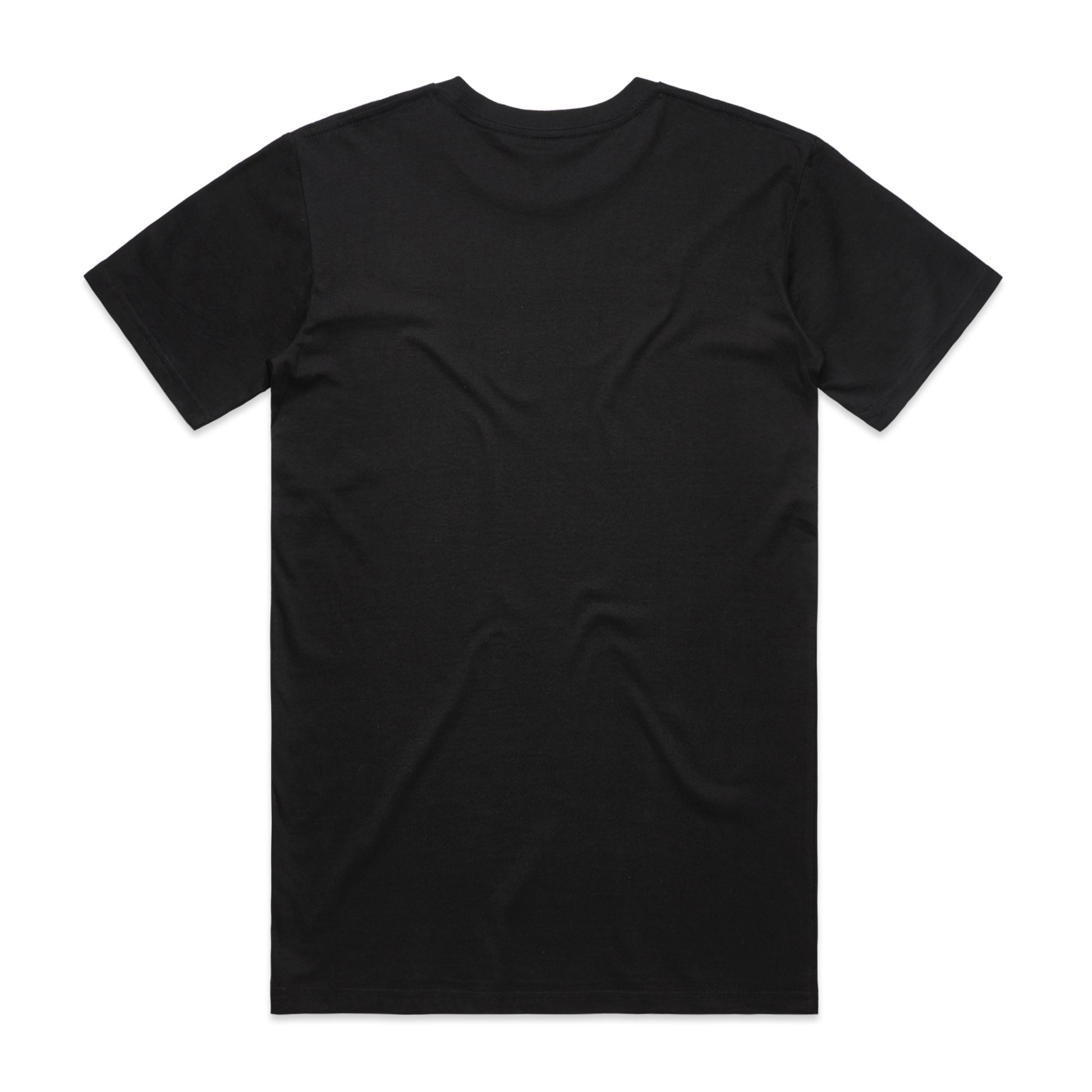 Black crew neck tee - black